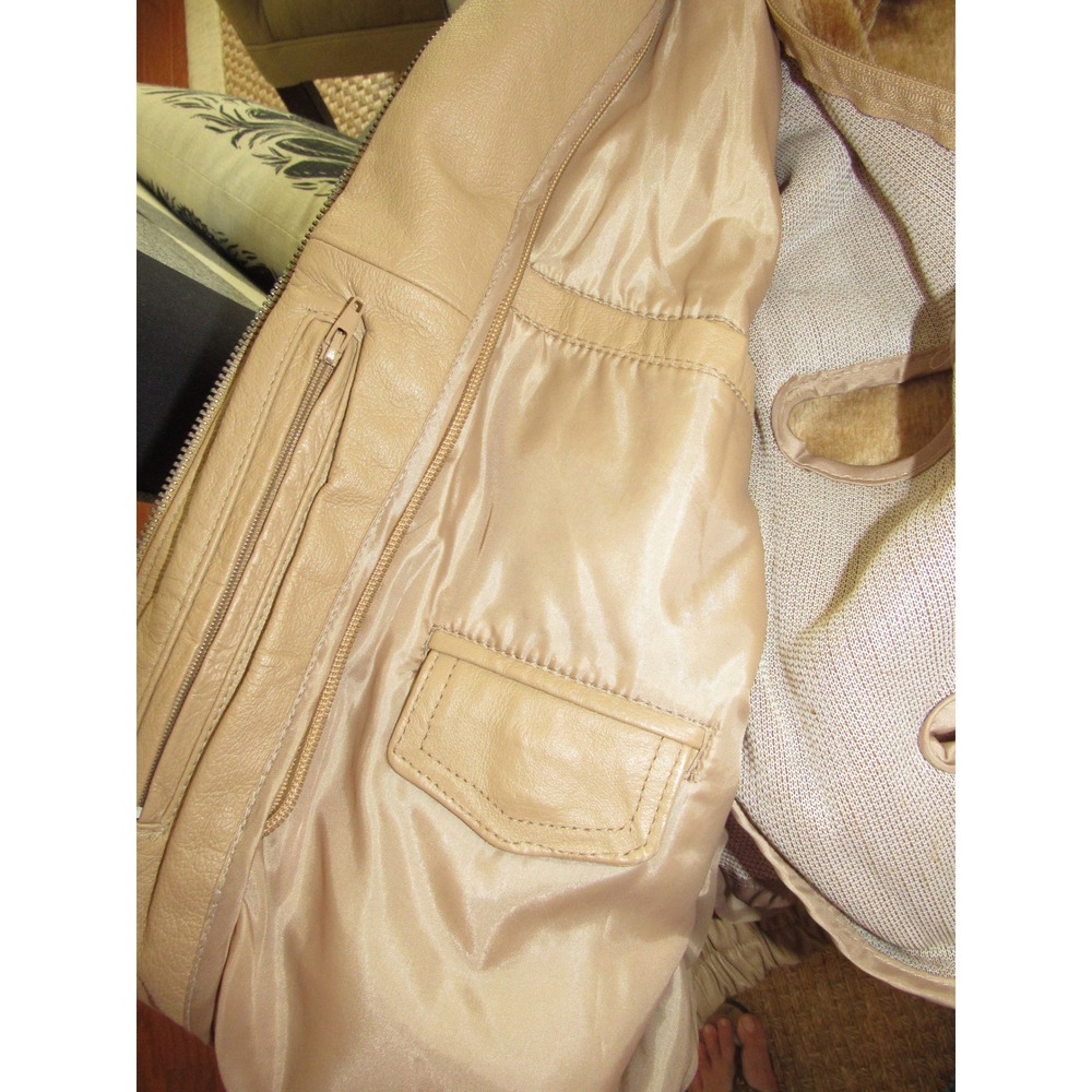 VINTAGE 90s Vilanto Heavyweight Leather Jacket Bomber XL Removable Liner - Picture 9 of 11